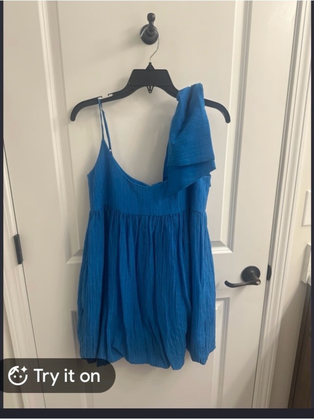 Gianni Bini Electric Blue One-Shoulder Mini Dress